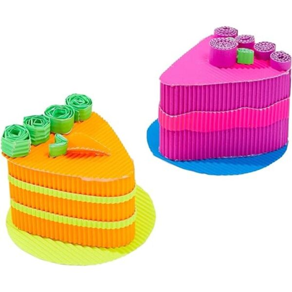 Paquete de 64 hojas de cartón corrugado de colores para