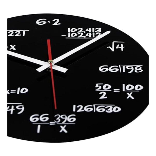 Reloj de pared AKAHA Matemáticas de 12.0 in diseño de