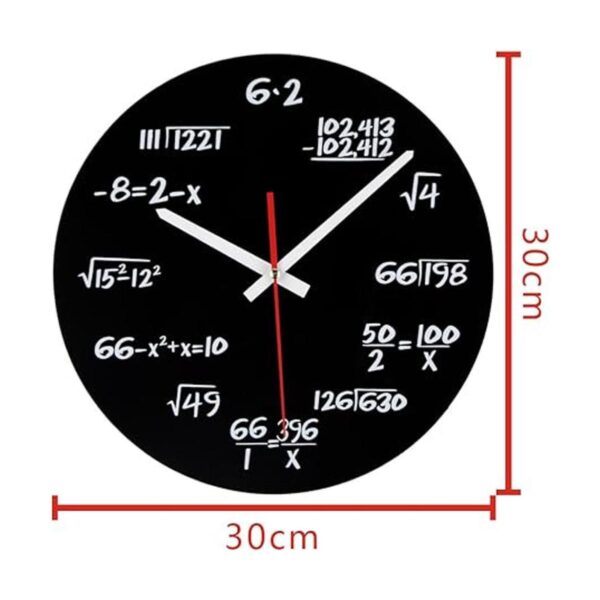 Reloj de pared AKAHA Matemáticas de 12.0 in diseño de