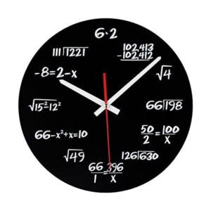 Reloj de pared AKAHA Matemáticas de 12.0 in diseño de