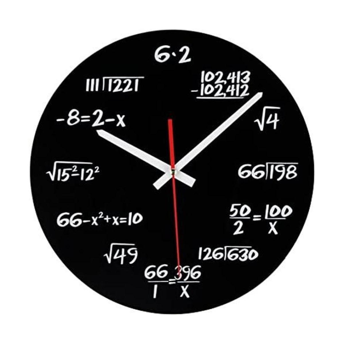 Reloj de pared AKAHA Matemáticas de 12.0 in diseño de