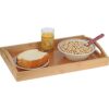 Bandeja para servir de bambú bandeja de madera con asas_5