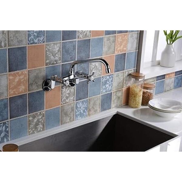 Sumerain Grifos de cocina para montaje en pared 2 manijas_2