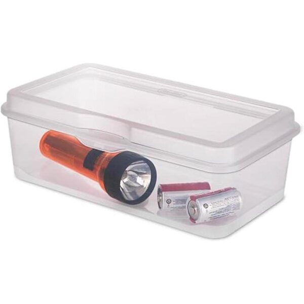 Sterilite Contenedor de plástico transparente FlipTop con