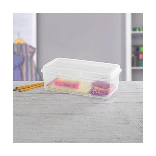 Sterilite Contenedor de plástico transparente FlipTop con