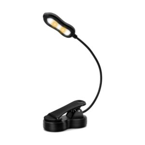Luz de libro recargable lámpara LED con clip 3 colores x_1
