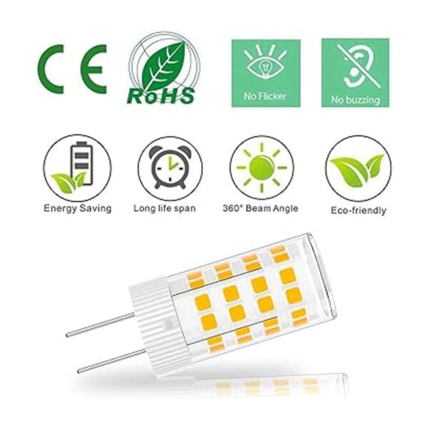 Bombilla LED G4 de 5 W base bipin tipo T3 JC CACC 12