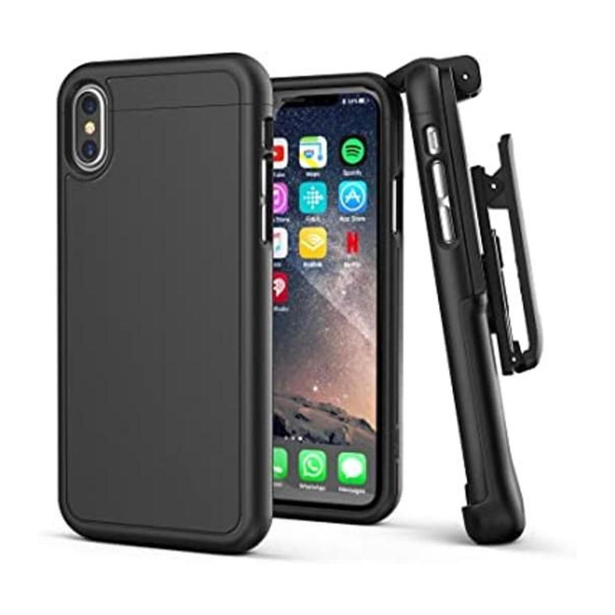 Funda para iPhone Xs MAX con clip para cinturón ultra