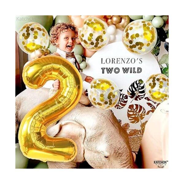 KatchOn Globos dorados en forma de números con látex set_6