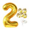 KatchOn Globos dorados en forma de números con látex set_1