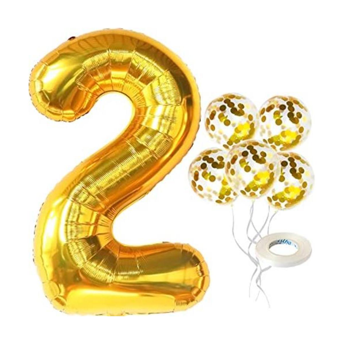 KatchOn Globos dorados en forma de números con látex set