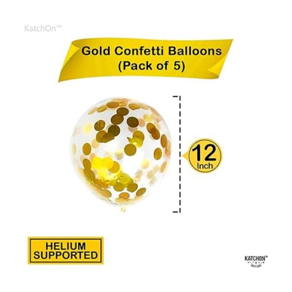 KatchOn Globos dorados en forma de números con látex set_5