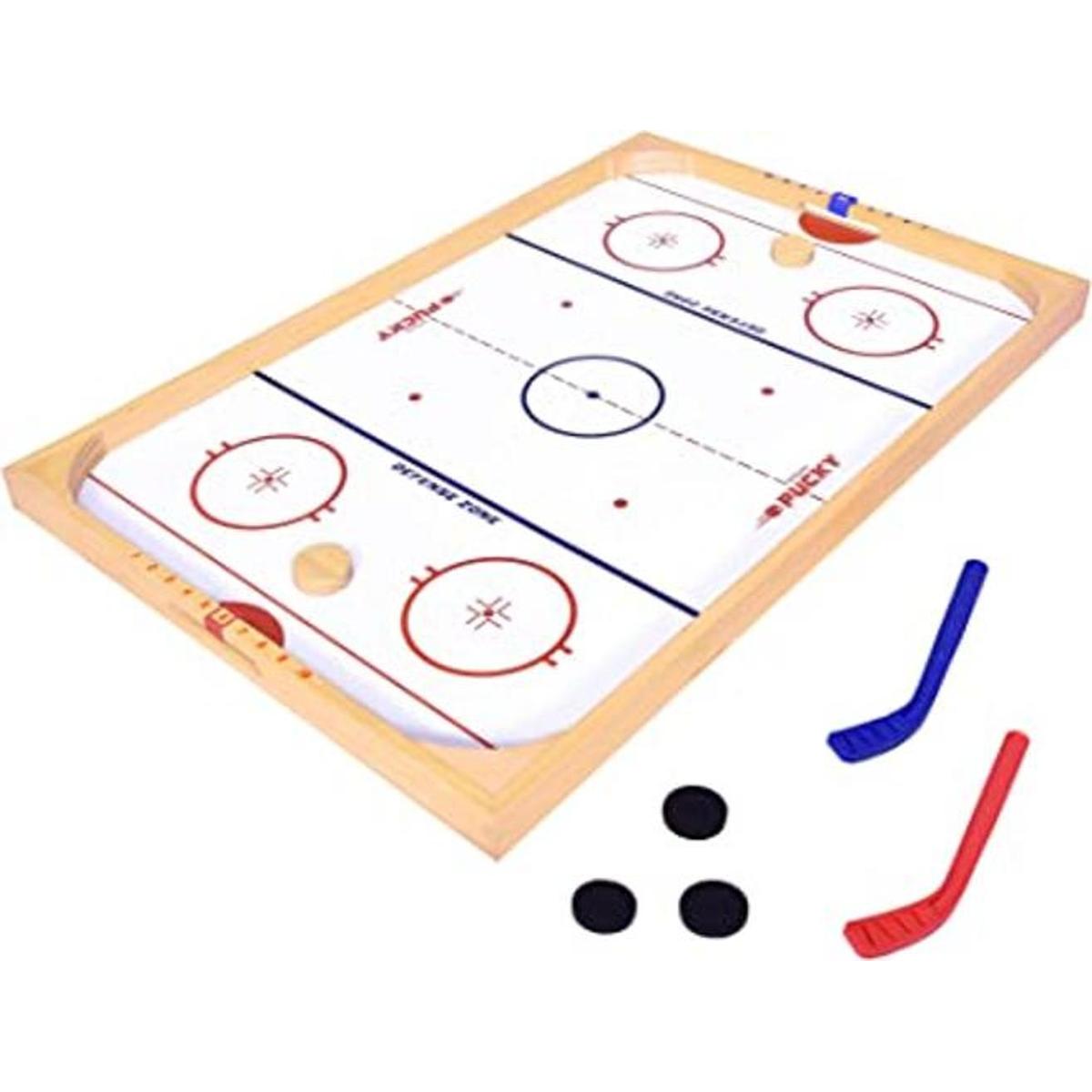 GoSports Juego de hockey Ice Pucky de madera para niños y