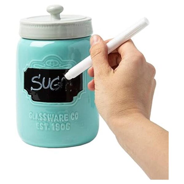 Mason Jar Juego de 3 recipientes de cerámica para cocina_6