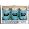 Mason Jar Juego de 3 recipientes de cerámica para cocina_4
