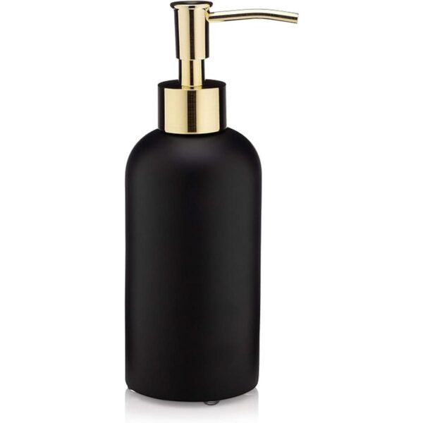 EssentraHome Dispensador de jabón líquido negro mate con_1