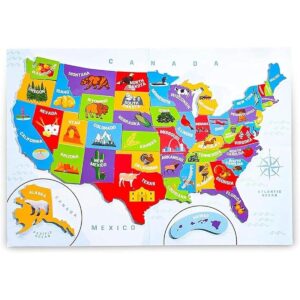 Mapa de rompecabezas de Estados Unidos con 44 piezas_1