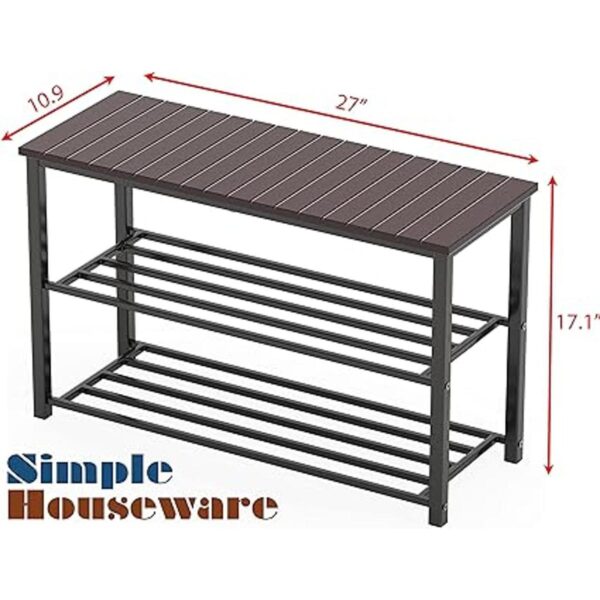 SimpleHouseware Banco de almacenamiento de zapatos para_3