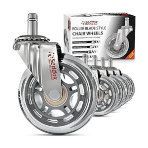 Juego de 5 ruedas profesionales para silla de oficina_1