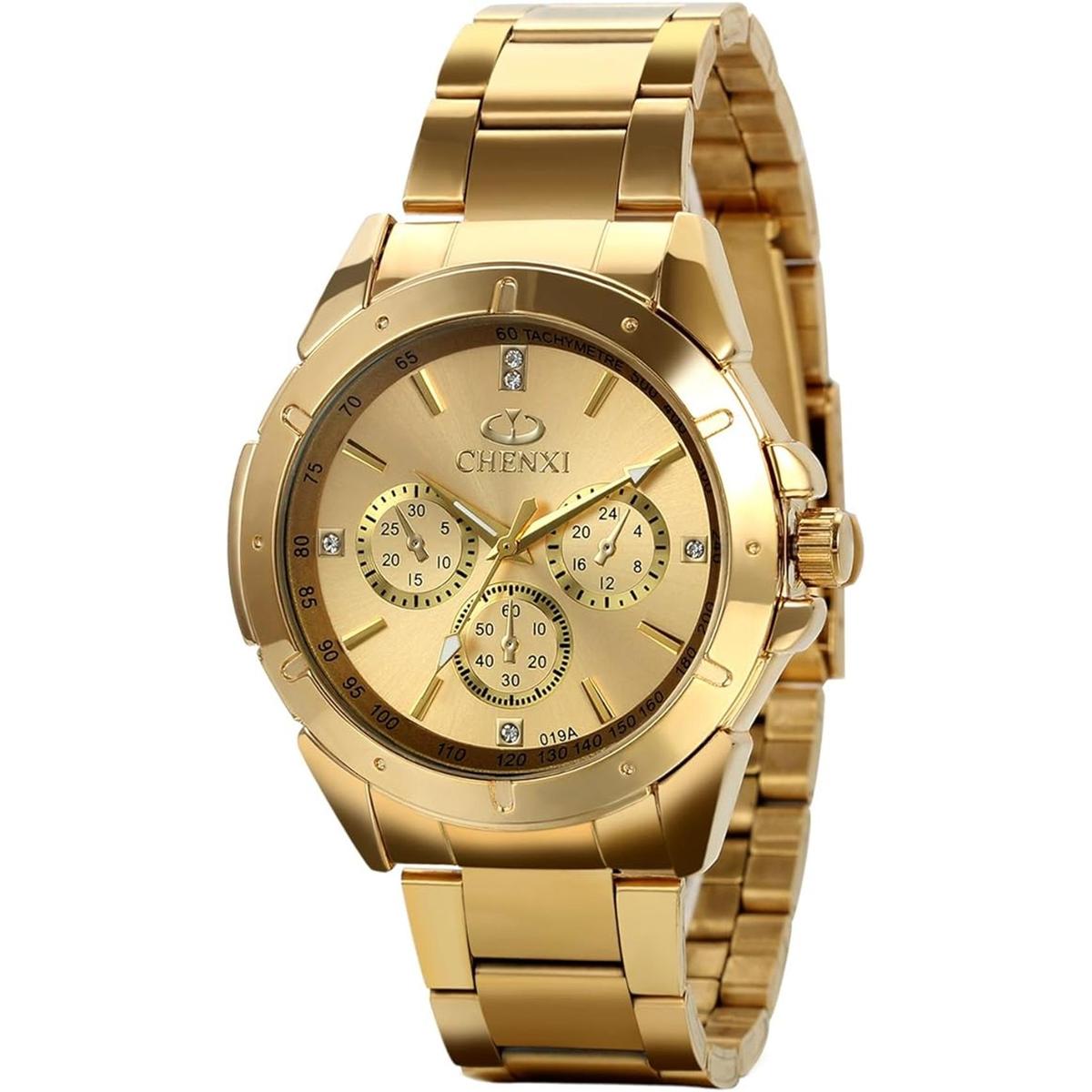 Avaner Reloj de pulsera analógico de cuarzo con diamantes