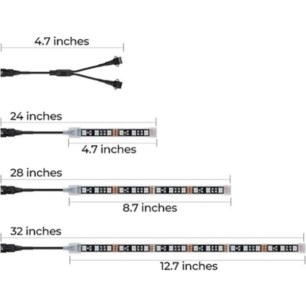 DITRIO 6 tiras de luz LED RGB de neón SMD 5050 incluye 6_2