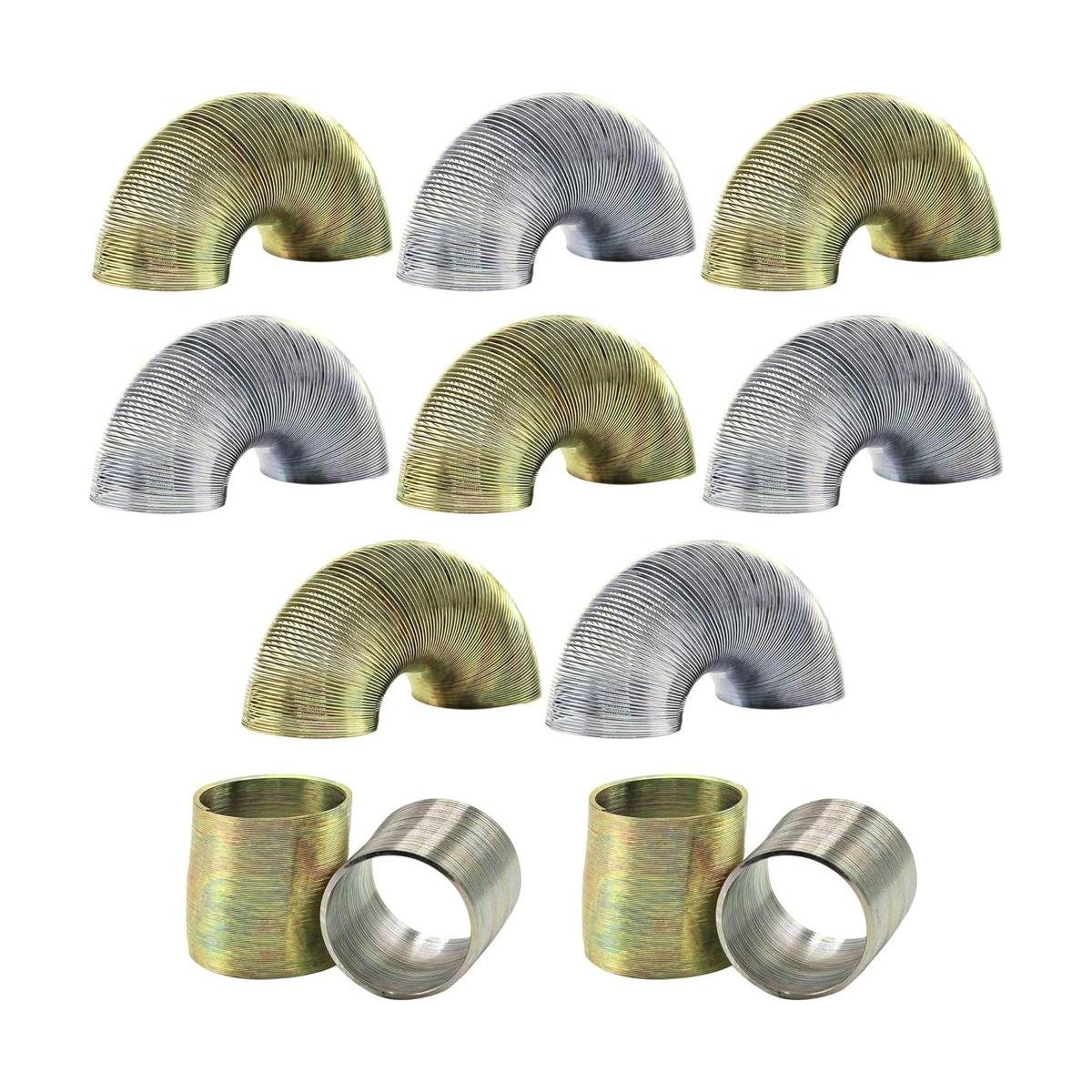 Srenta 1 pulgada Mini Metal Coil Spring Plata y Oro