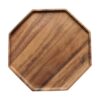 Juego de 2 bandejas cuadradas octágono de madera de acacia