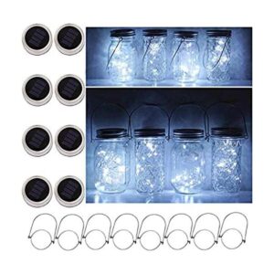 Paquete de 8 luces solares para tarros de masón 20 luces