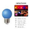 Paquete de 10 bombillas LED de colores de 1 W E27 G45