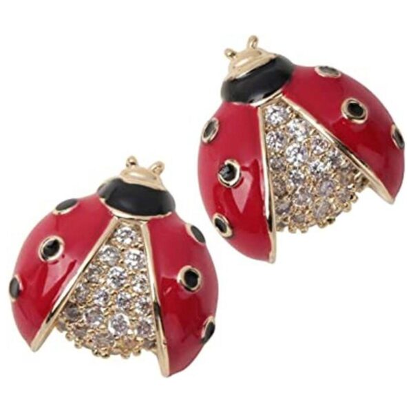 Aretes de mariquita con dije de insecto disfraz de bebé_1