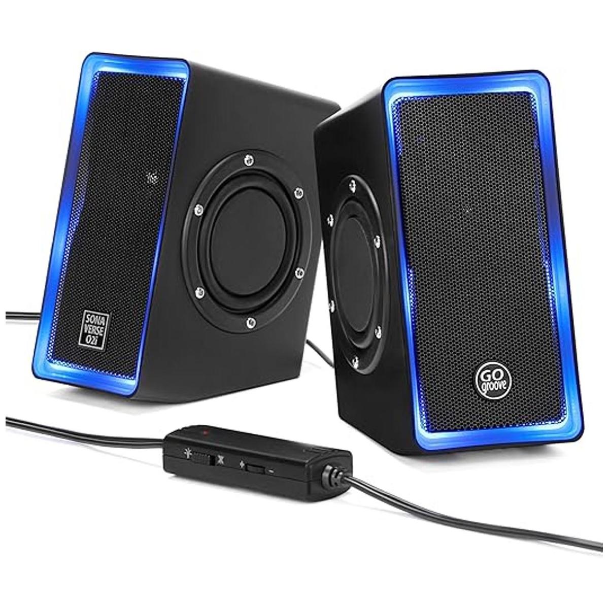 GOgroove Altavoces de escritorio para ordenador portátil