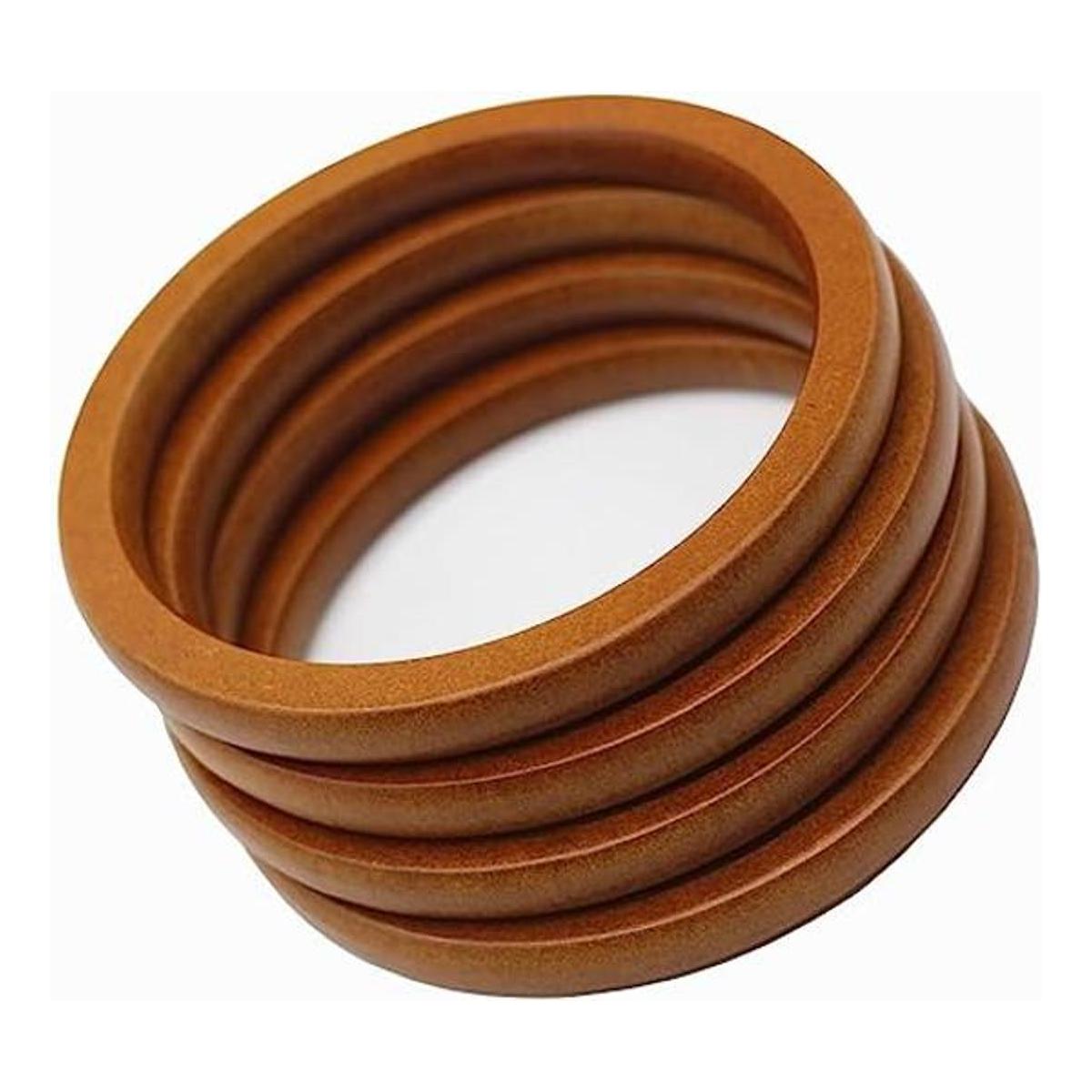 Model Worker 4 asas de madera con forma redonda para