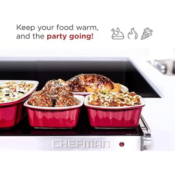Chefman Bandeja de calentamiento compacta con control de_2