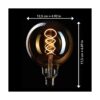 CROWN LED 3X Edison Light Bulb E26 Base Dimmable