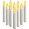 Houdlee Juego de 12 velas cónicas sin llama velas LED de_1