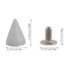 Gdeal 100 piezas de remaches de metal con forma de bala_5