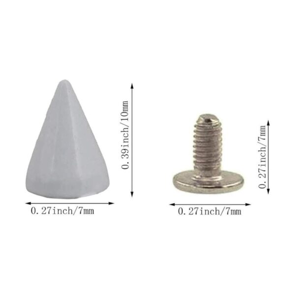 Gdeal 100 piezas de remaches de metal con forma de bala_5