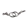 JCBIZ 24pcs negro llavero con gancho giratorio y broche de_5
