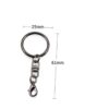 JCBIZ 24pcs negro llavero con gancho giratorio y broche de_2