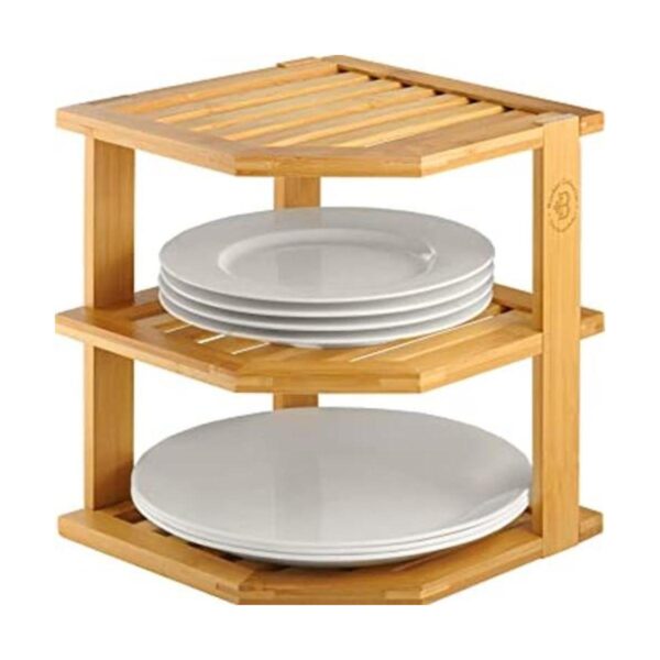 Estante esquinero de cocina de bambú de alta calidad