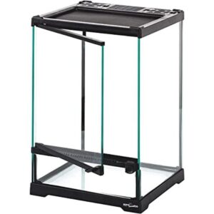REPTIZOO Mini terrario de cristal de reptiles puerta de_1