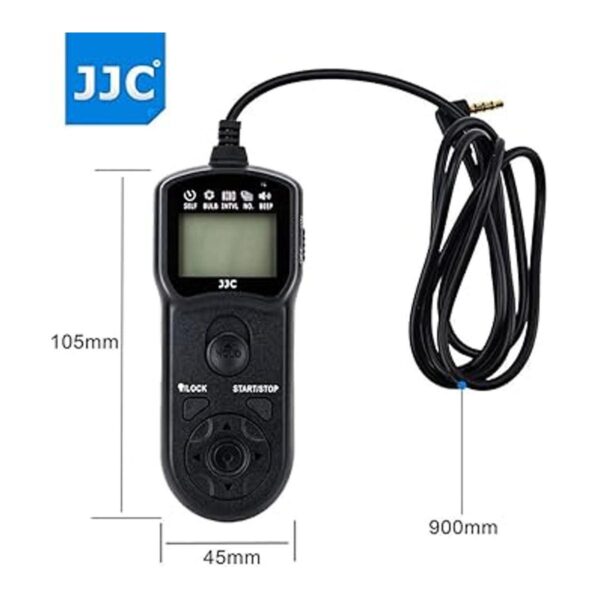 JJC Mando a distancia con temporizador y soporte para_4