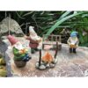 GlitZGlam Juego de gnomos de jardín de 5 piezas para el_5