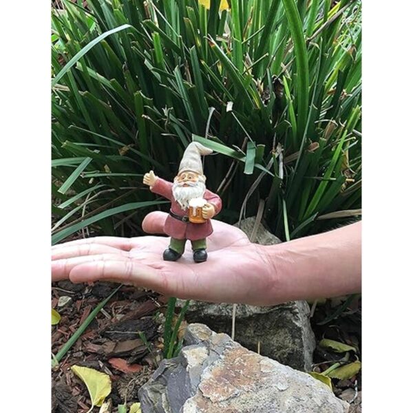 GlitZGlam Juego de gnomos de jardín de 5 piezas para el_6