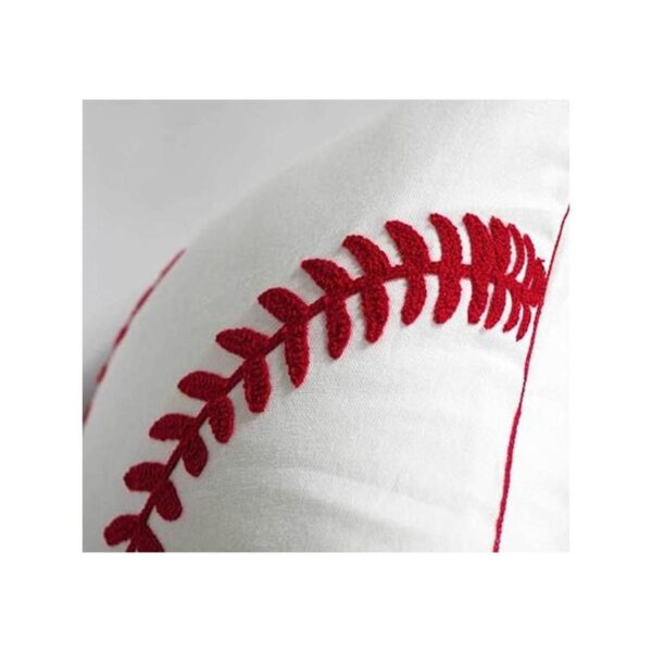 DECOPOW Funda de almohada bordada de béisbol cuadrada de_3