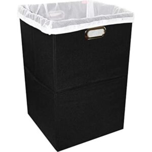 Cesta plegable grande para la ropa sucia con bolsa de_1