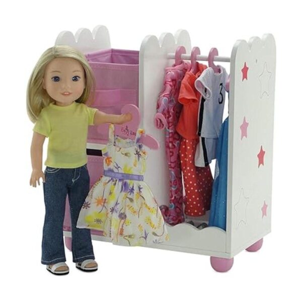 Emily Rose Muebles de muñeca de 14 pulgadas armario de