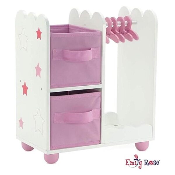 Emily Rose Muebles de muñeca de 14 pulgadas armario de