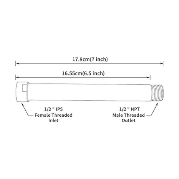Brazo de extensión de cabezal de ducha de 7 pulgadas_2