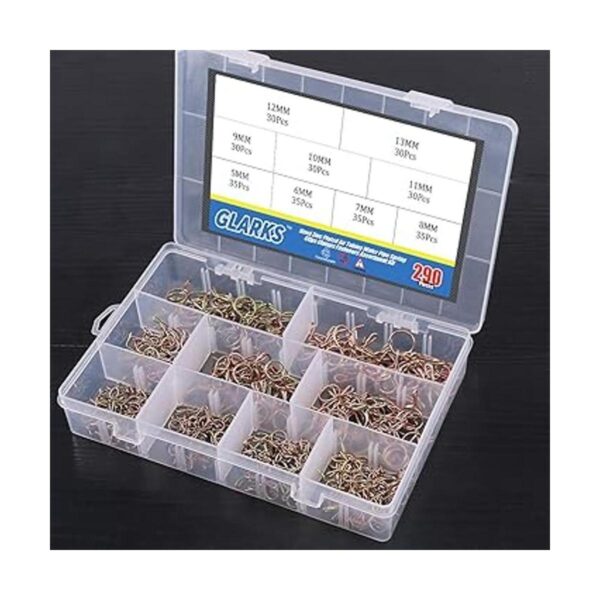 Glarks Kit surtido de 290 pinzas de resorte para tubería